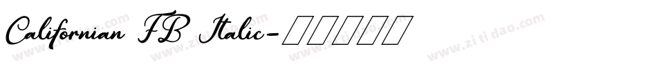Californian FB Italic字体转换